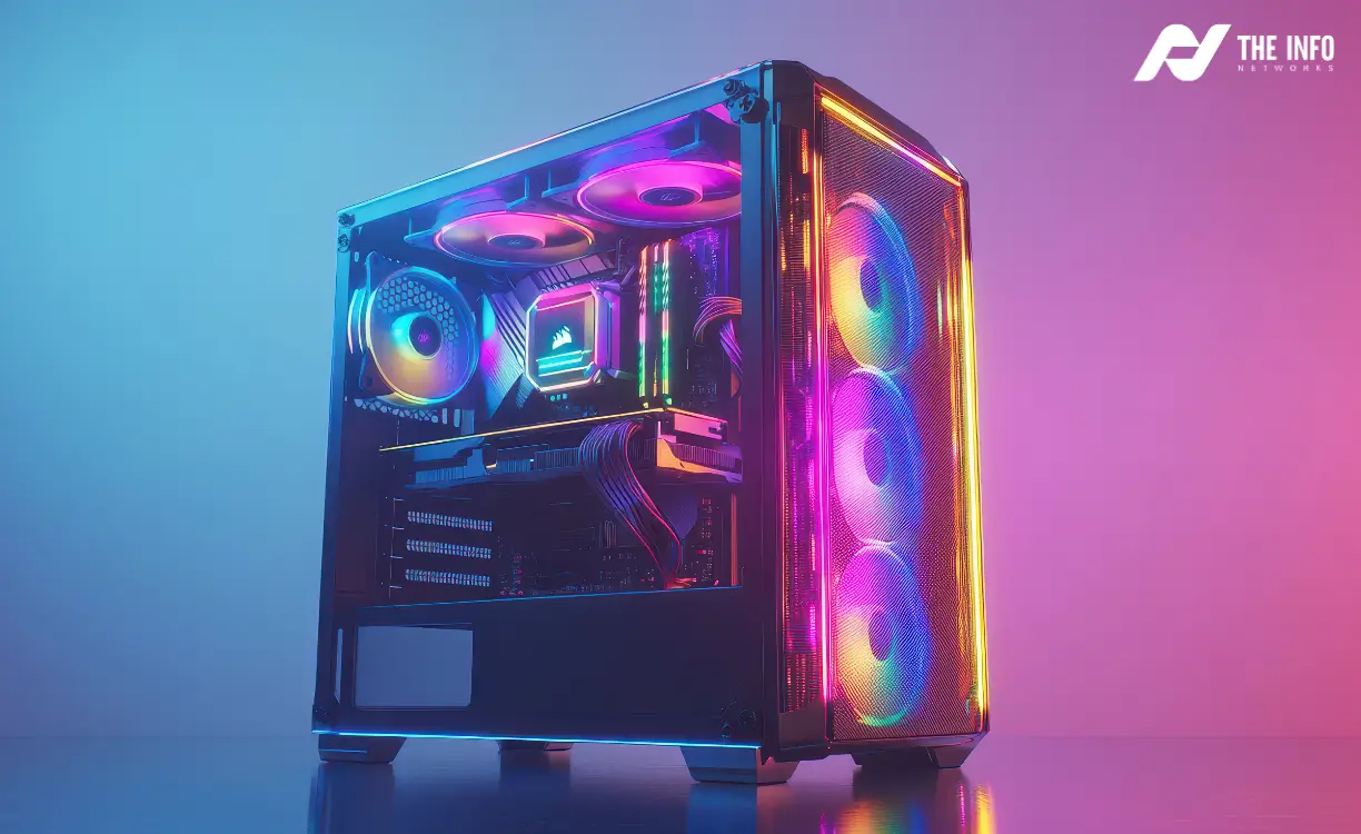 Stylish gaming PC setup with dual monitors and a $1000 budget build